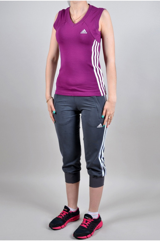 Спортивный костюм Adidas (Бриджи + майка) (4007-2)